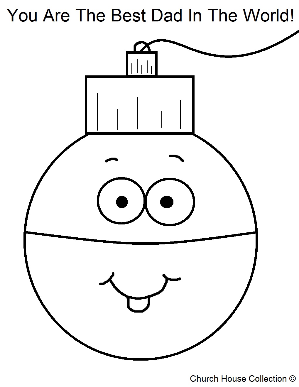 Father's Day Fishing Bobber Coloring Page